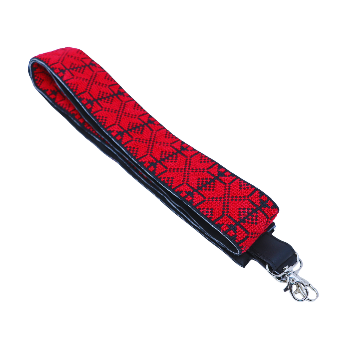Hand-Cross-Stitch Embroidered Leather Bag Strap - Versatile 130 cm Length