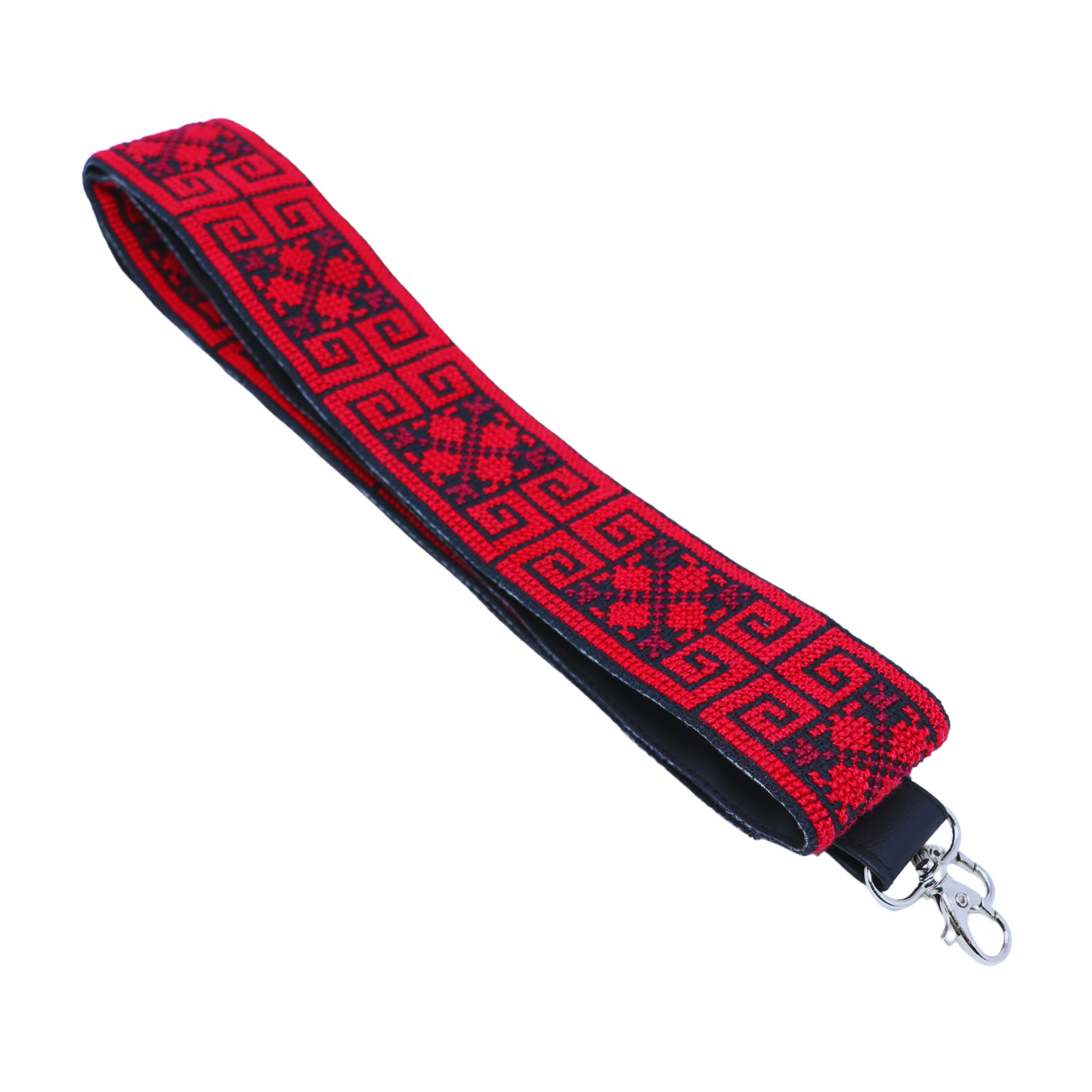 Hand-Cross-Stitch Embroidered Leather Bag Strap - Versatile 130 cm Length