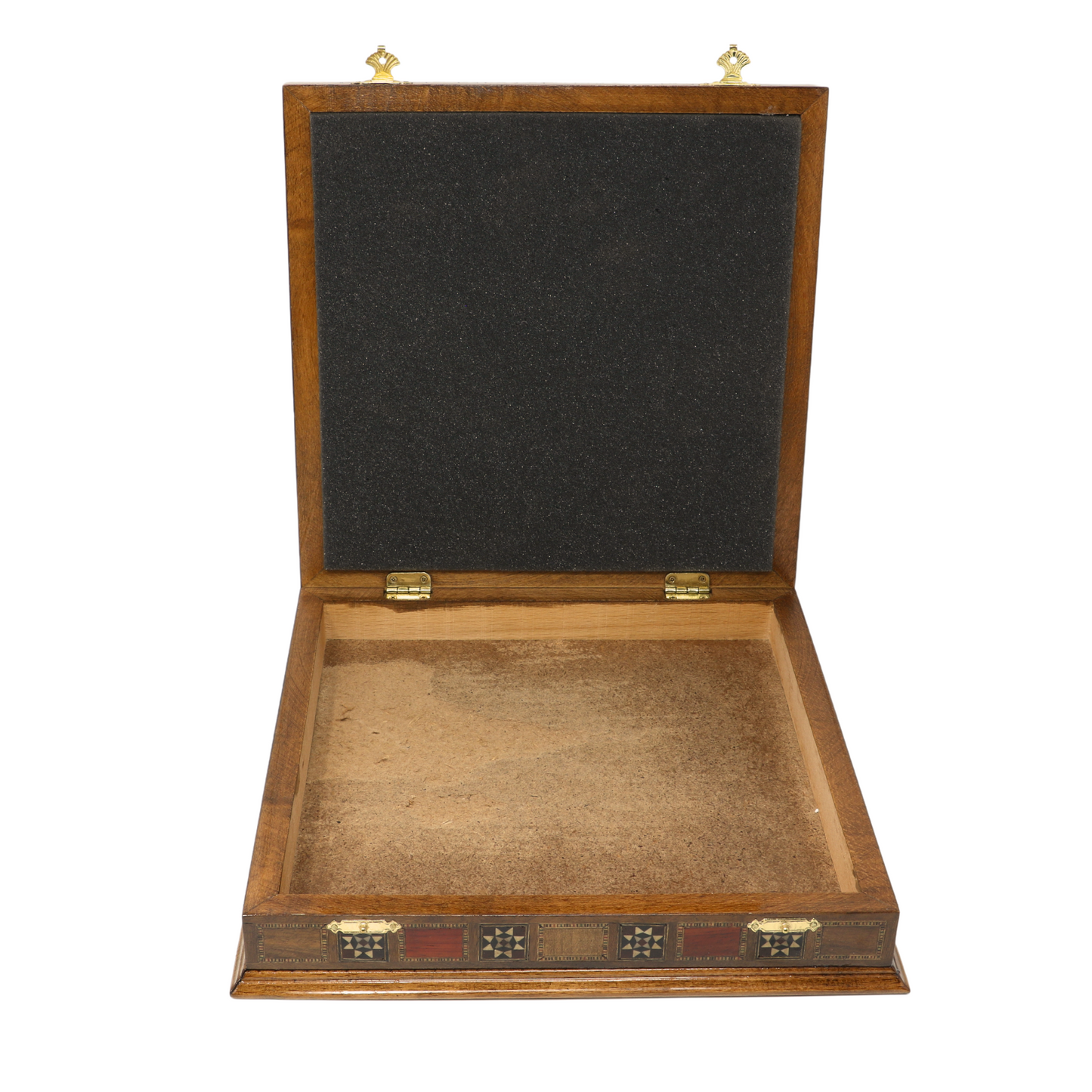 Handmade Wooden Mosaic Chess Board Chess Board with Internal Storage Box - Large 28 cm