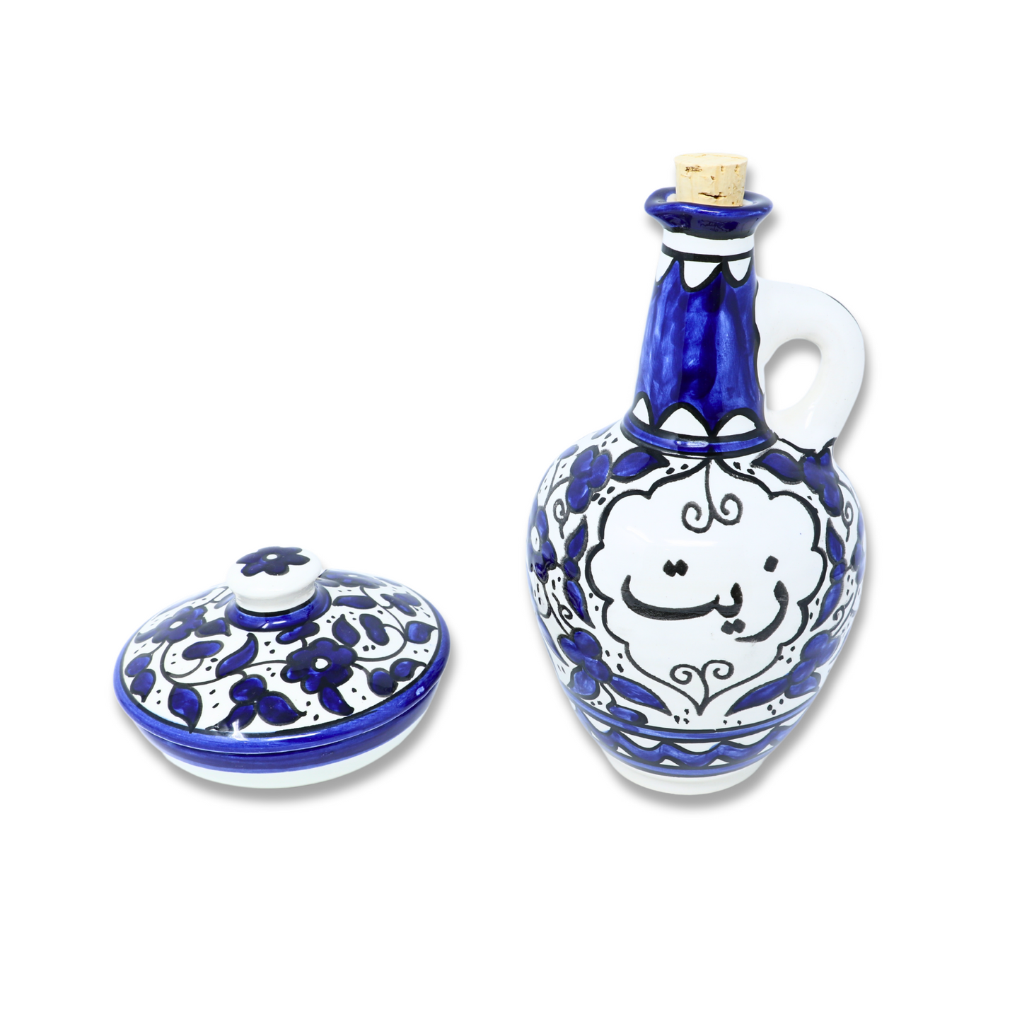 Handmade Ceramic Olive Oil Dispenser/Cruet, 12xH18.5 cm