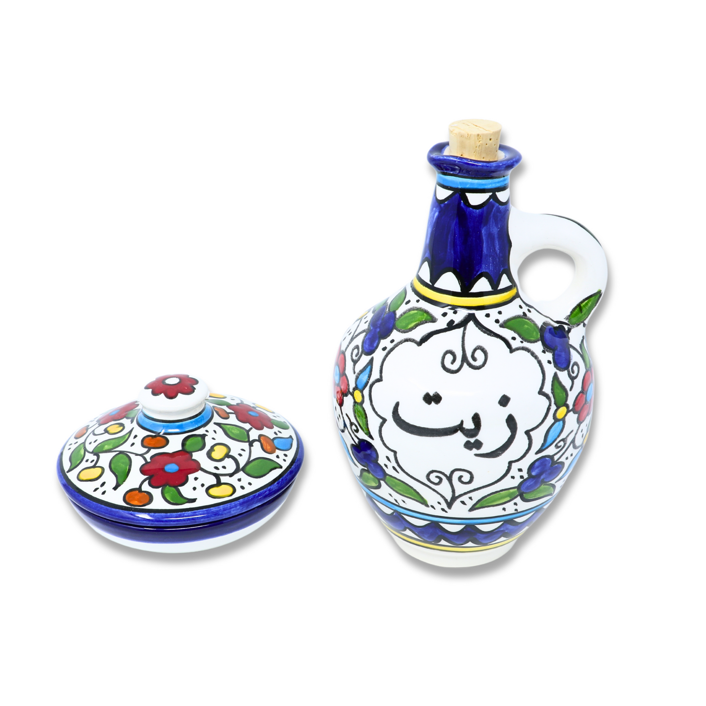 Handmade Ceramic Olive Oil Dispenser/Cruet, 12xH18.5 cm