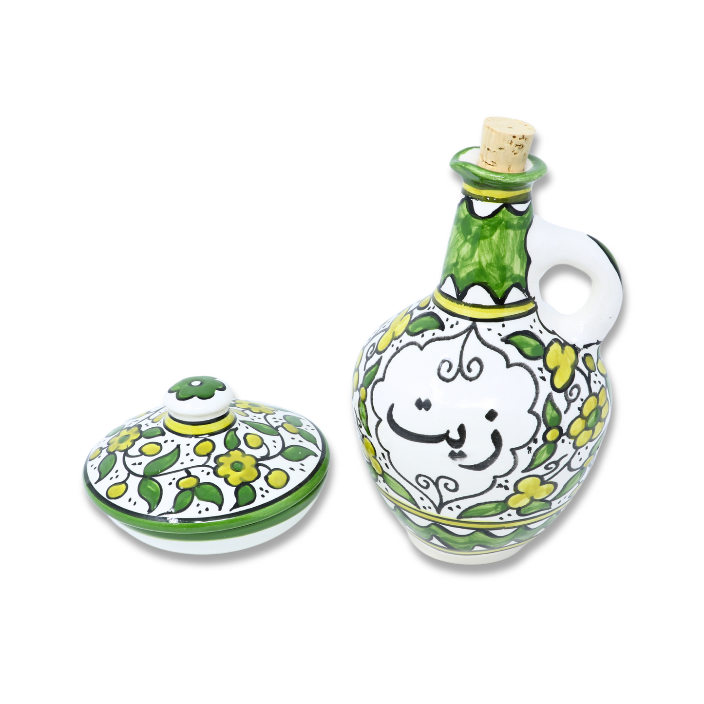 Handmade Ceramic Olive Oil Dispenser/Cruet, 12xH18.5 cm