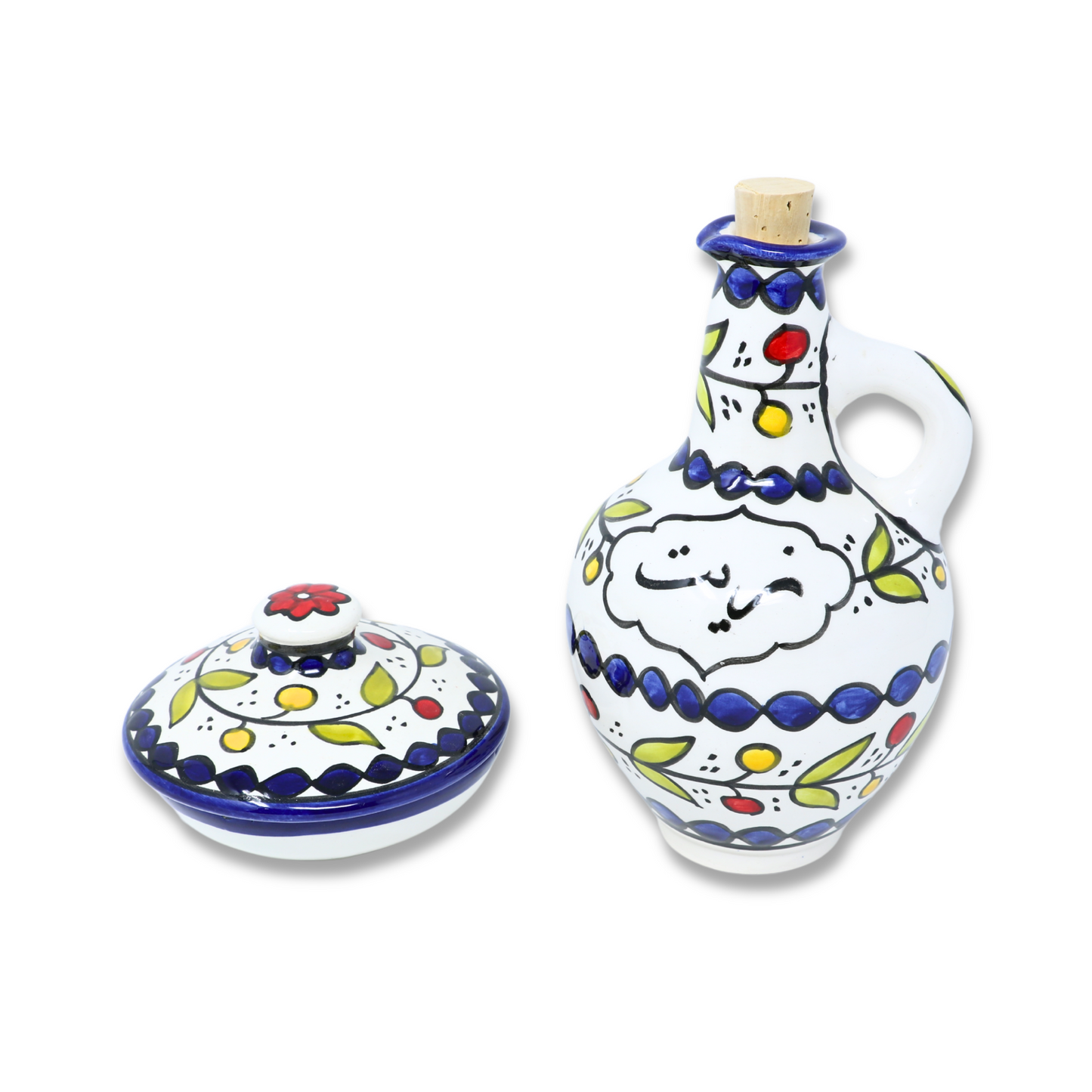 Handmade Ceramic Olive Oil Dispenser/Cruet, 12xH18.5 cm