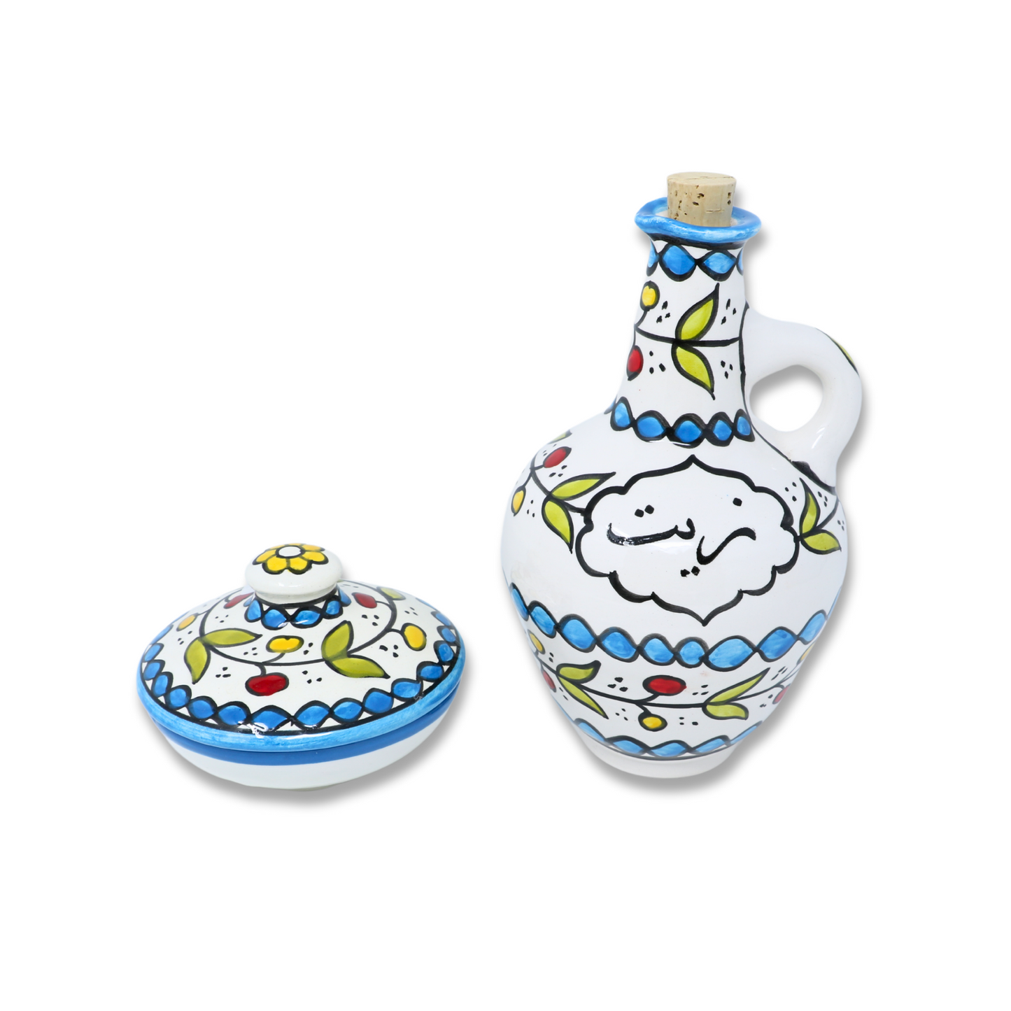 Handmade Ceramic Olive Oil Dispenser/Cruet, 12xH18.5 cm