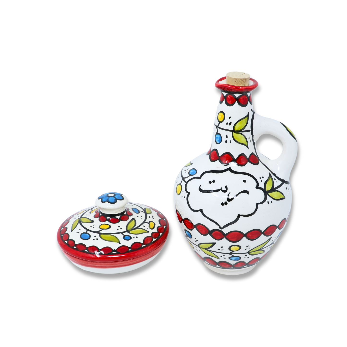 Handmade Ceramic Olive Oil Dispenser/Cruet, 12xH18.5 cm