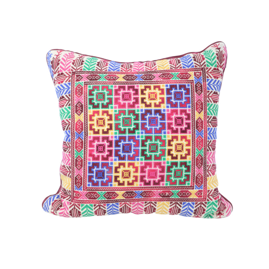 Hand Embroidered Cushion Case 40x40 cm
