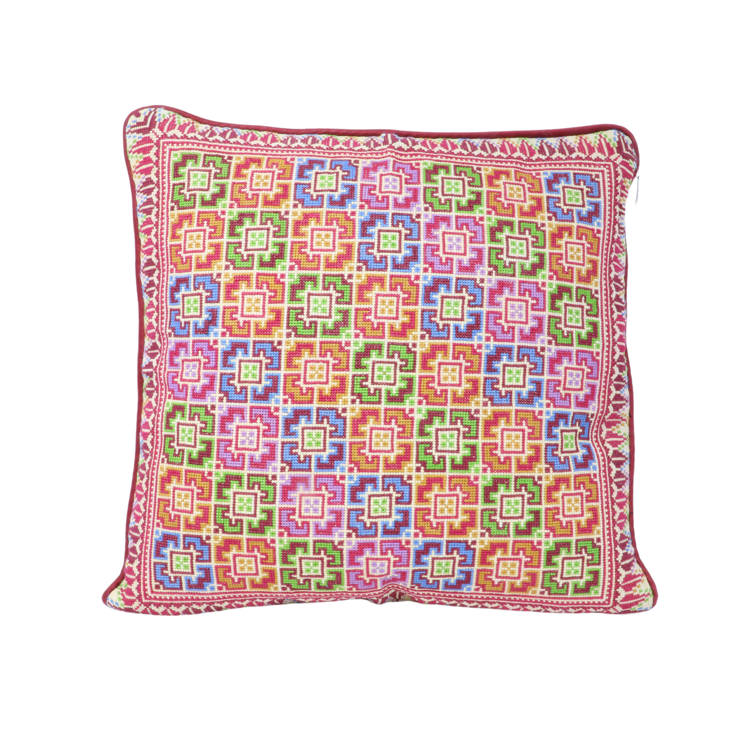 Hand Embroidered Cushion Case 40x40 cm