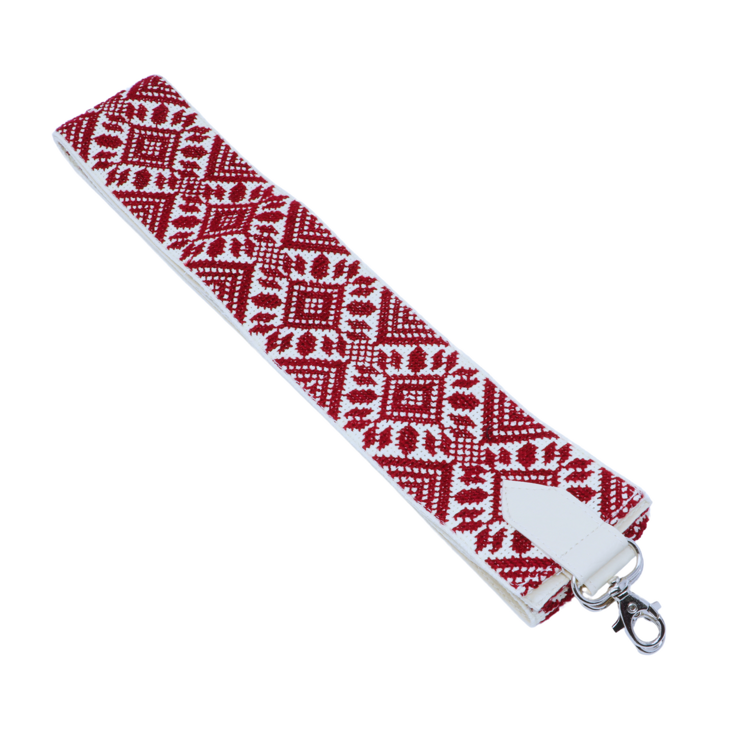 Hand-Cross-Stitch Embroidered Leather Bag Strap - Versatile 130 cm Length