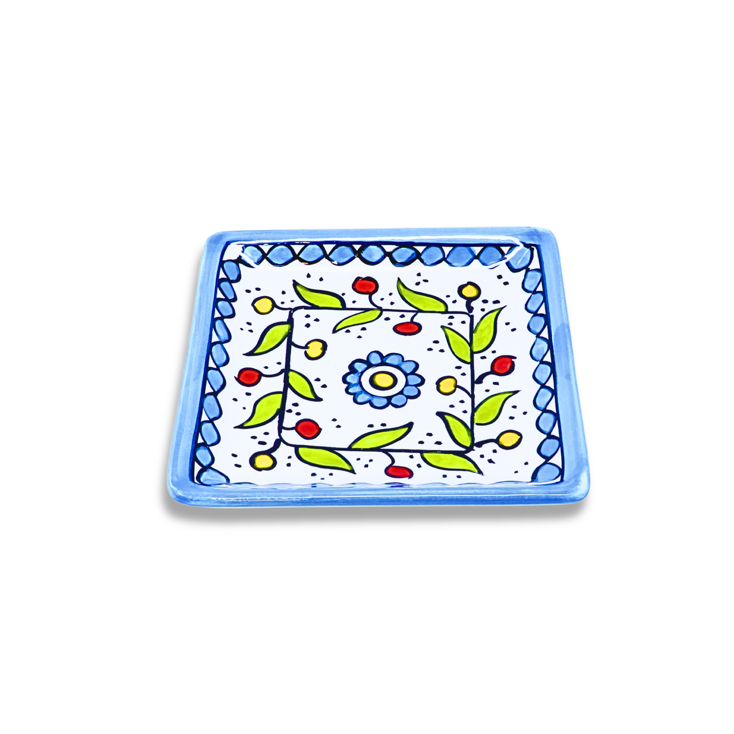 Handmade Ceramic Serving Plate, Square, 13 cm