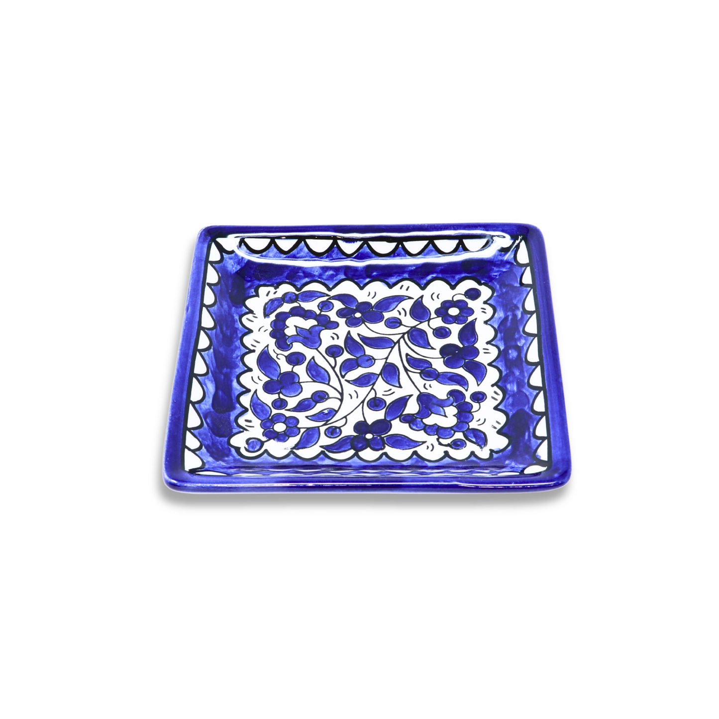 Handmade Ceramic Serving Plate, Square, 13 cm