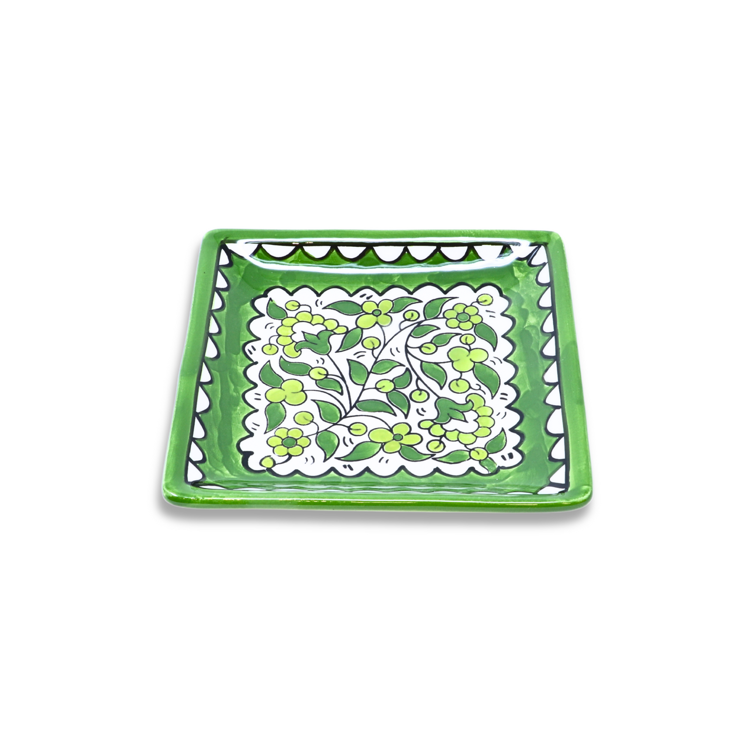 Handmade Ceramic Serving Plate, Square, 13 cm