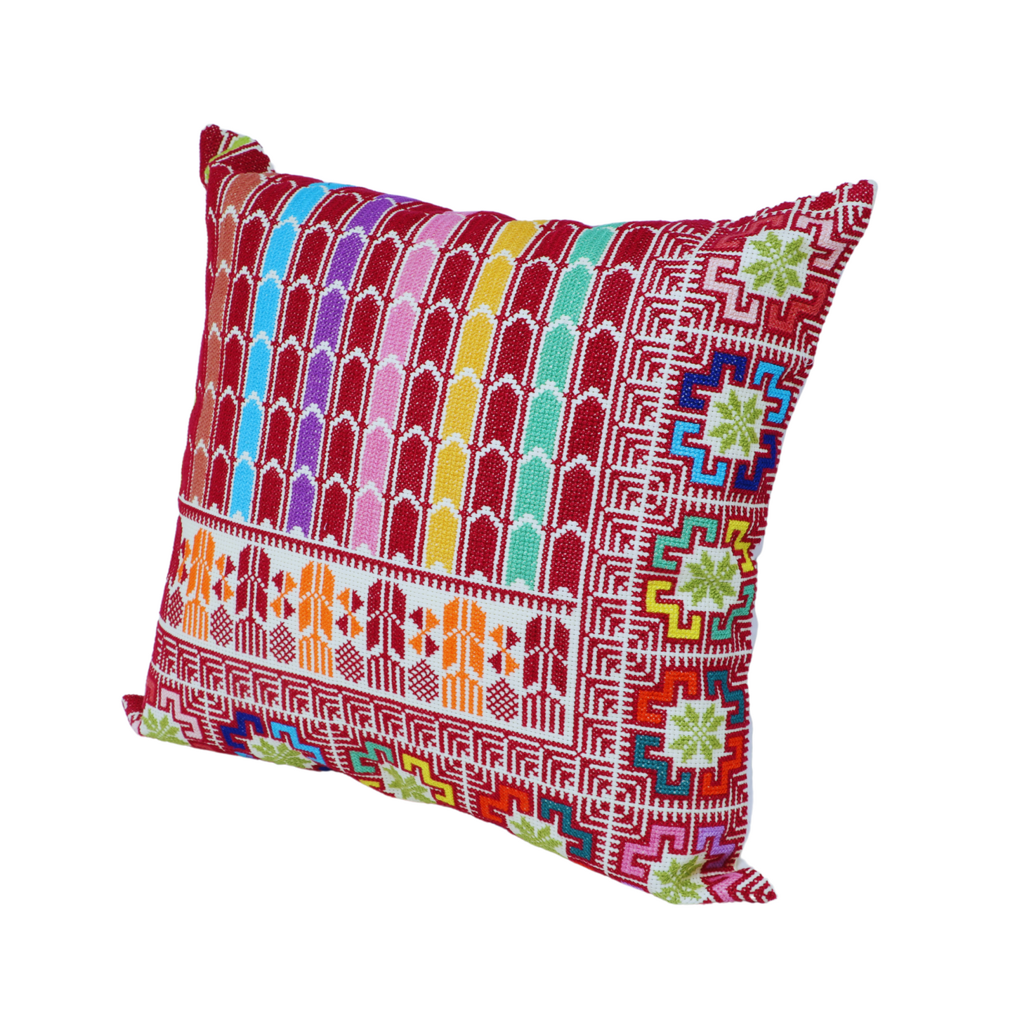 Hand Embroidered Cushion Case 40x40 cm