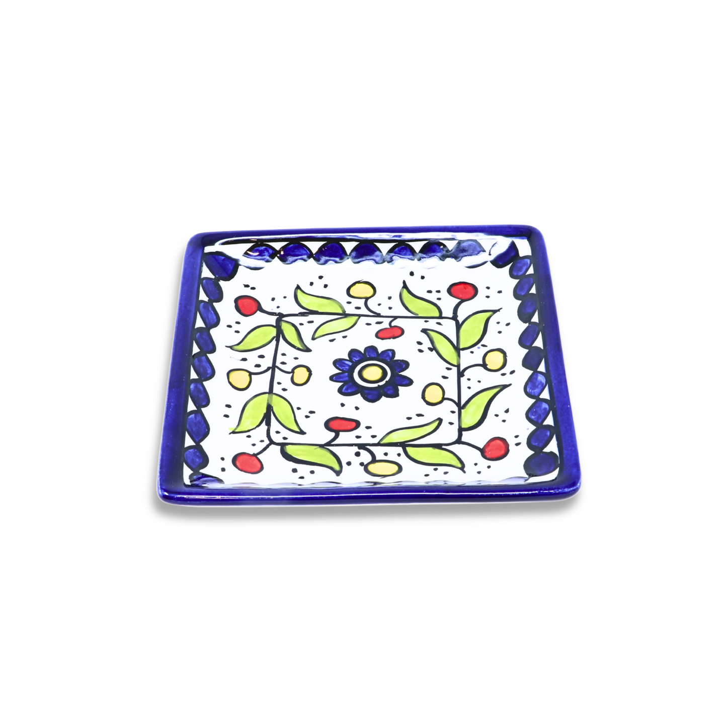 Handmade Ceramic Serving Plate, Square, 13 cm