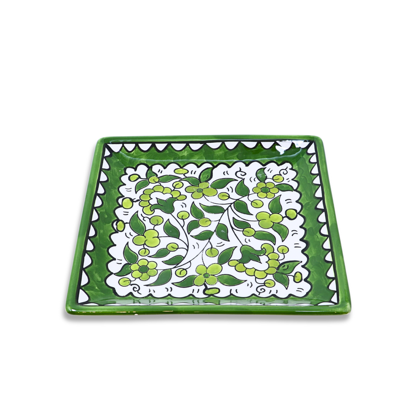 Handmade Ceramic Serving Plate, Square, 16 cm