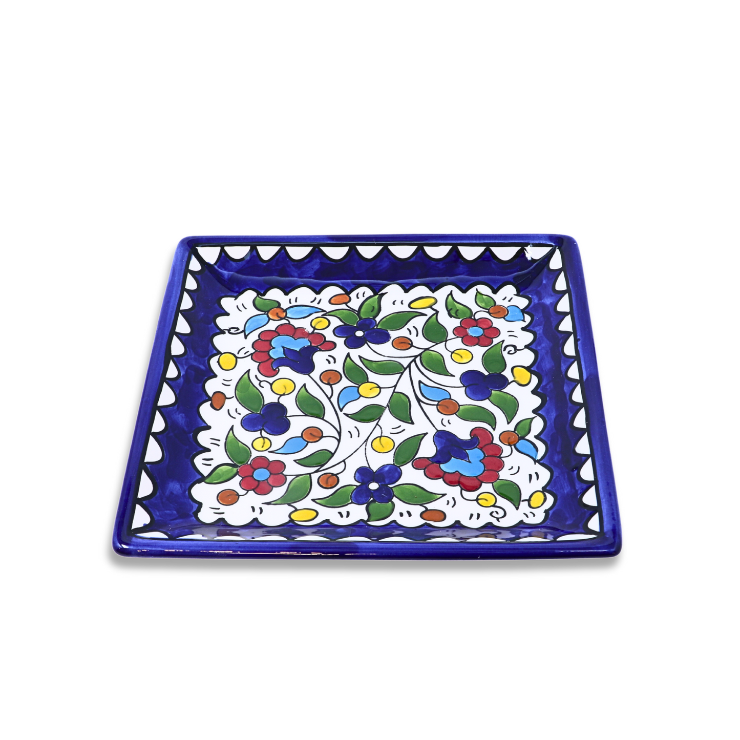 Handmade Ceramic Serving Plate, Square, 16 cm