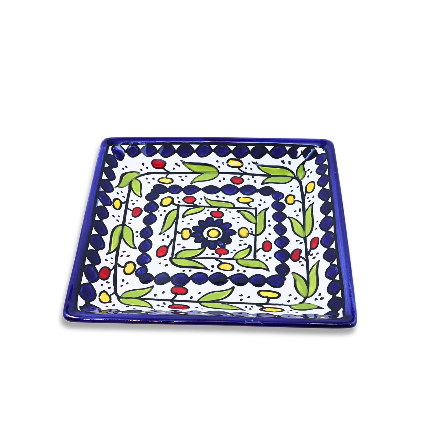 Handmade Ceramic Serving Plate, Square, 16 cm