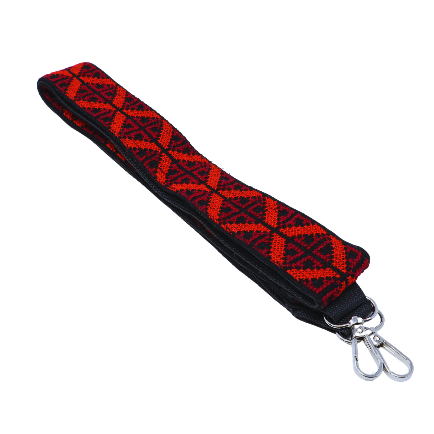 Hand-Cross-Stitch Embroidered Leather Bag Strap - Versatile 130 cm Length