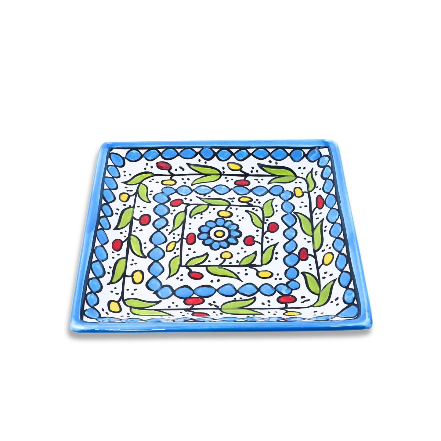 Handmade Ceramic Serving Plate, Square, 16 cm