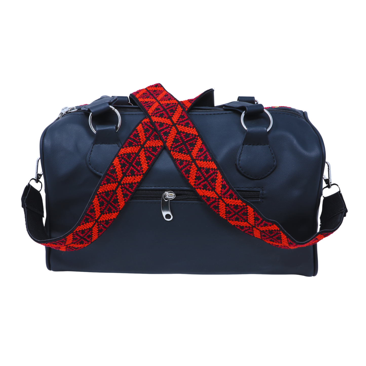 Hand-Cross-Stitch Embroidered Leather Bag Strap - Versatile 130 cm Length