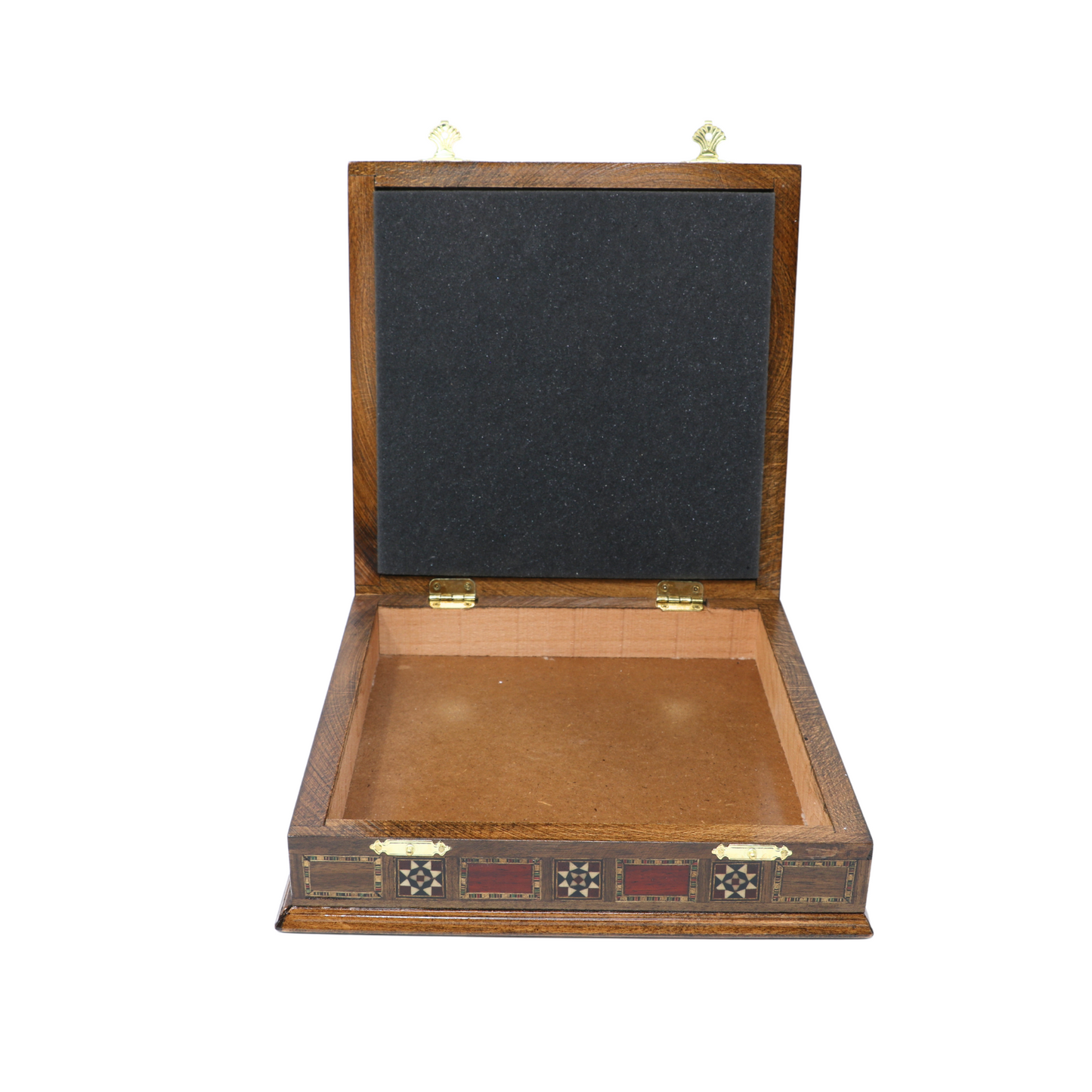 Handmade Wooden Mosaic Chess Board Chess Board with Internal Storage Box - Small 23 cm