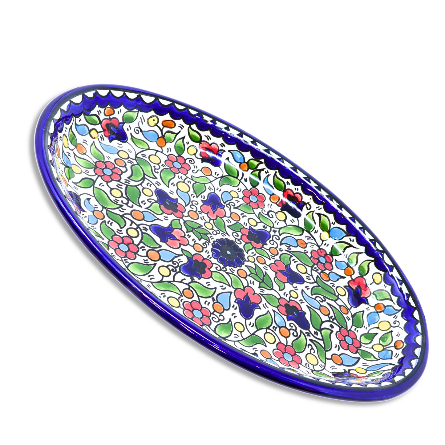 Handmade Ceramic Large Serving Platter, Oval, 40x27 cm