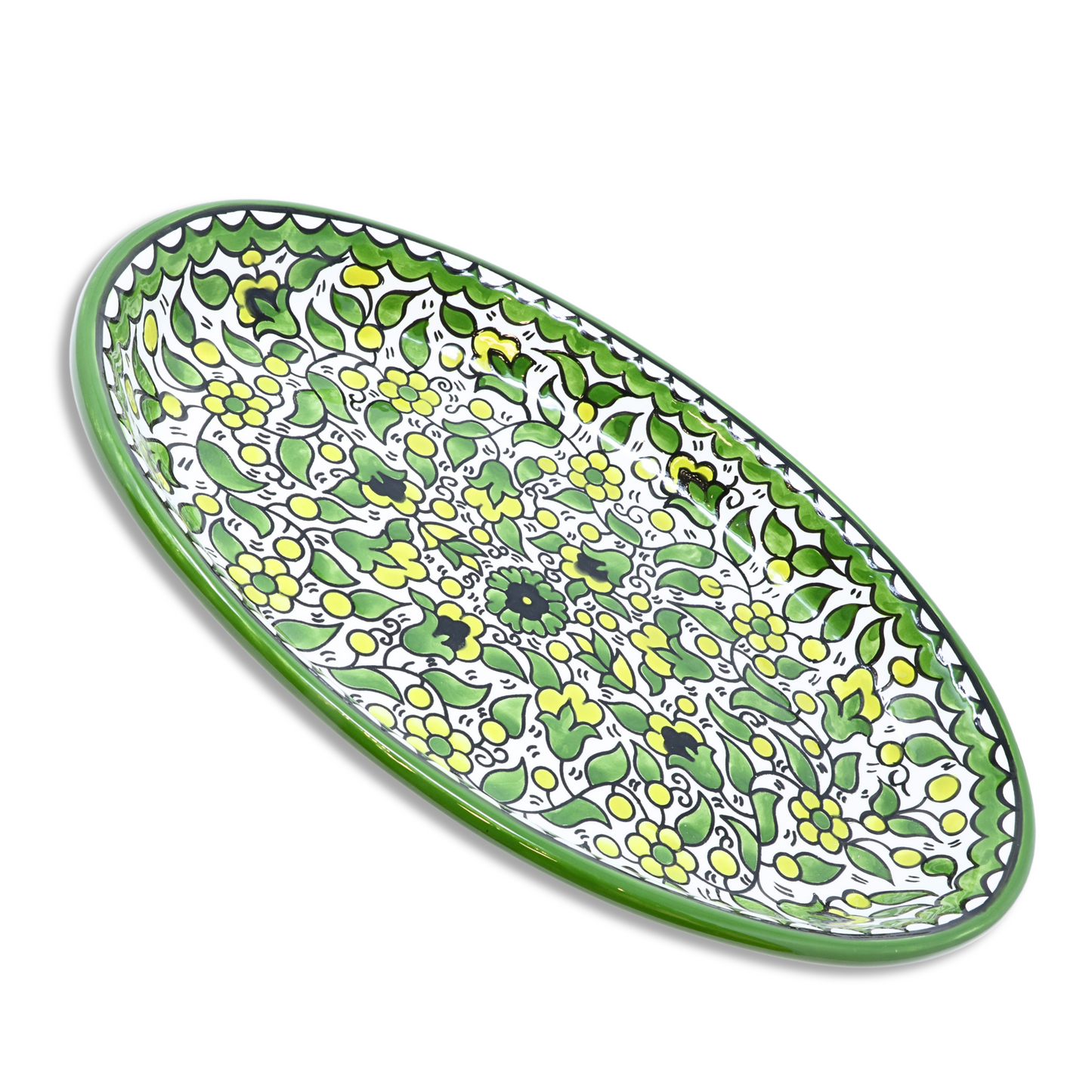 Handmade Ceramic Large Serving Platter, Oval, 40x27 cm