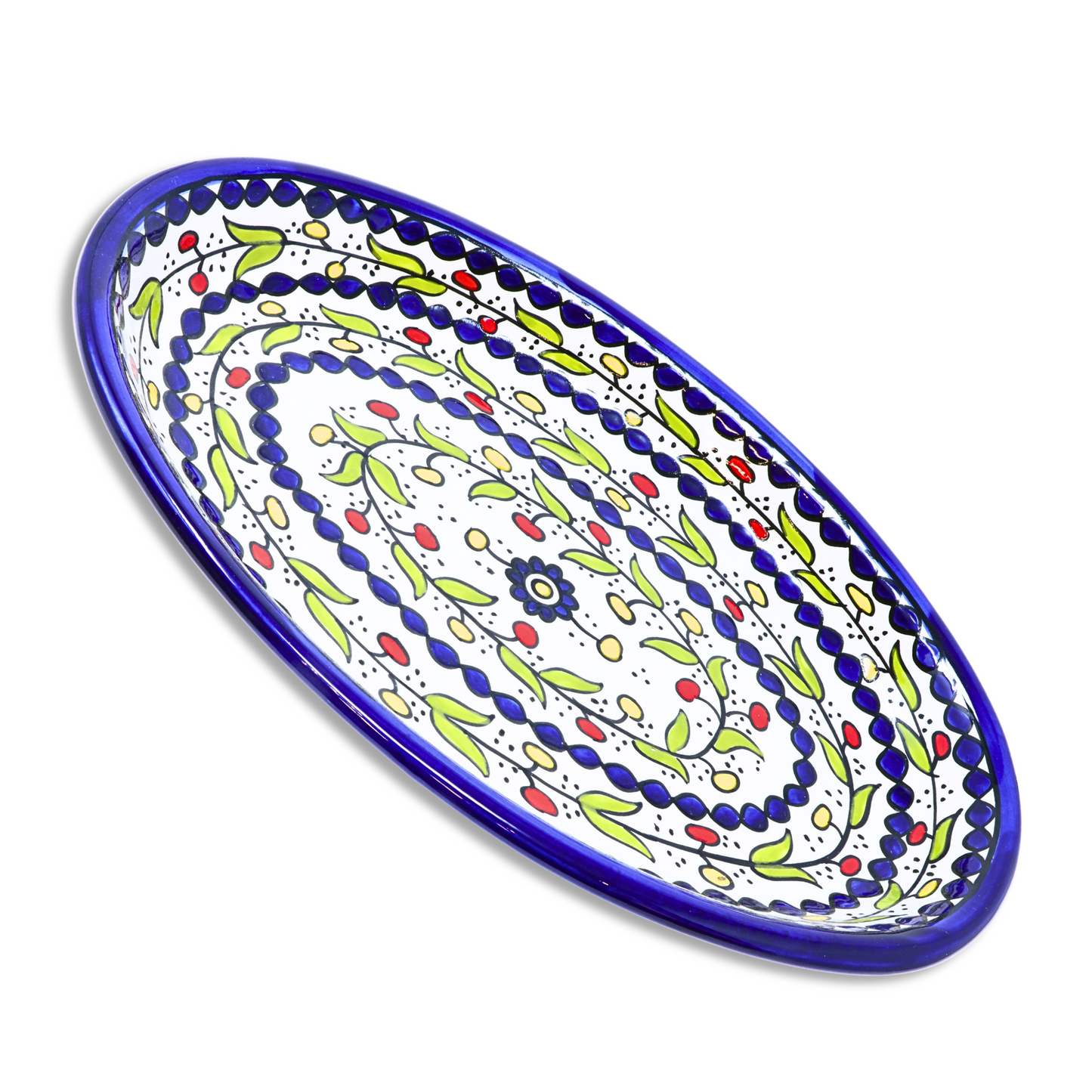 Handmade Ceramic Large Serving Platter, Oval, 40x27 cm