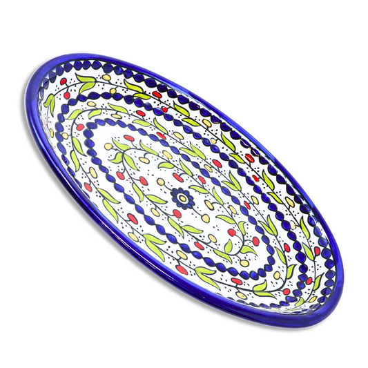 Handmade Ceramic Large Serving Platter, Oval, 40x27 cm