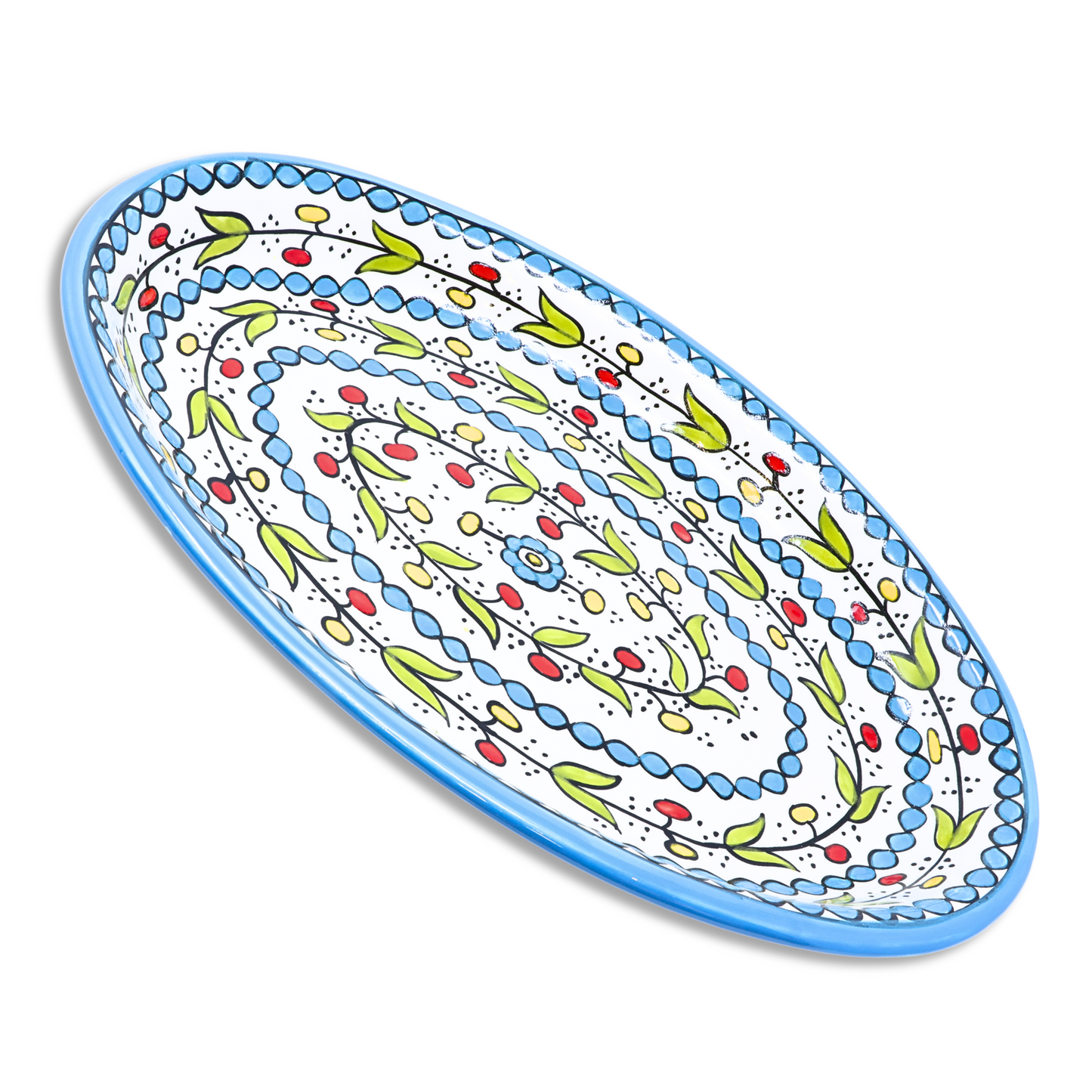 Handmade Ceramic Large Serving Platter, Oval, 40x27 cm