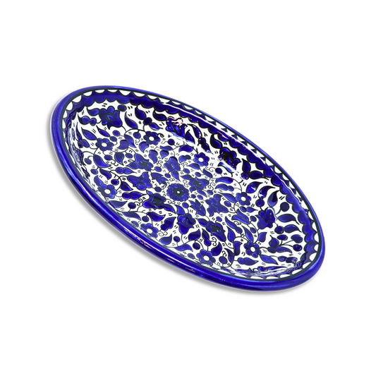 Handmade Ceramic Serving Platter, Oval, 31x22 cm