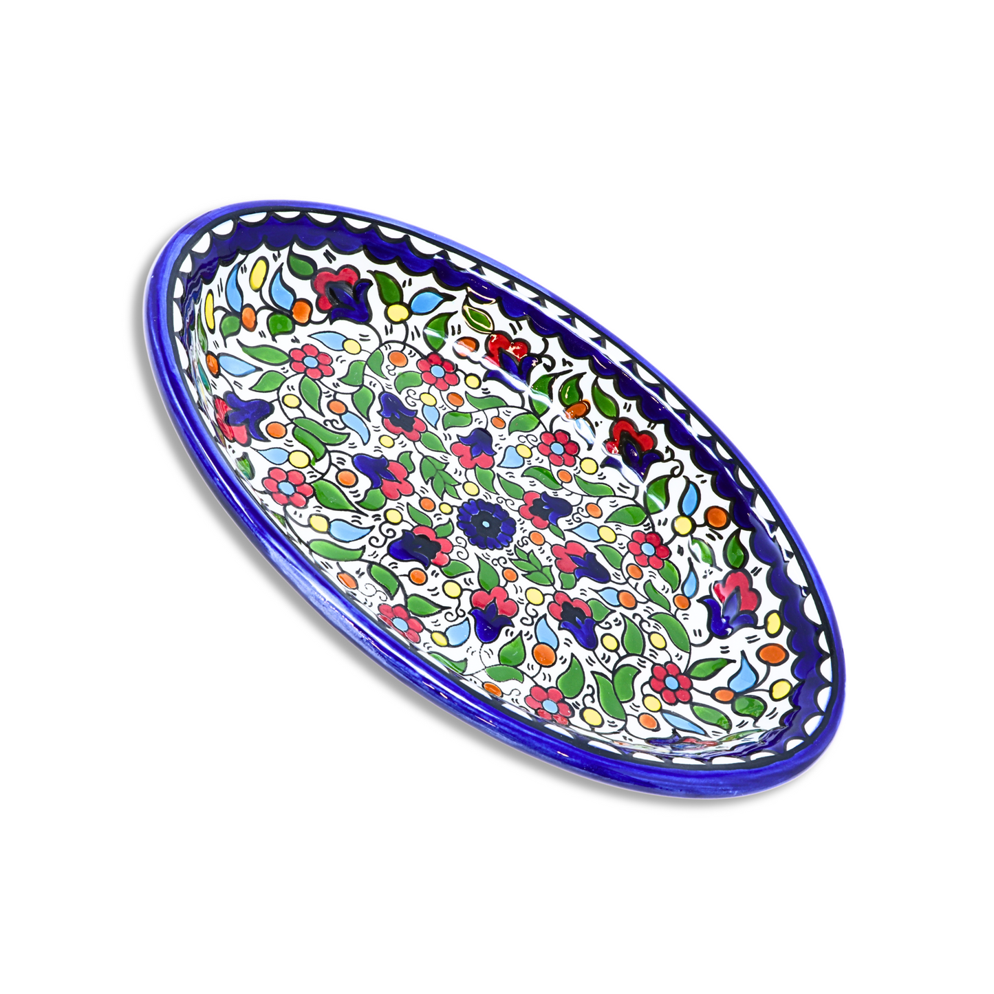 Handmade Ceramic Serving Platter, Oval, 31x22 cm