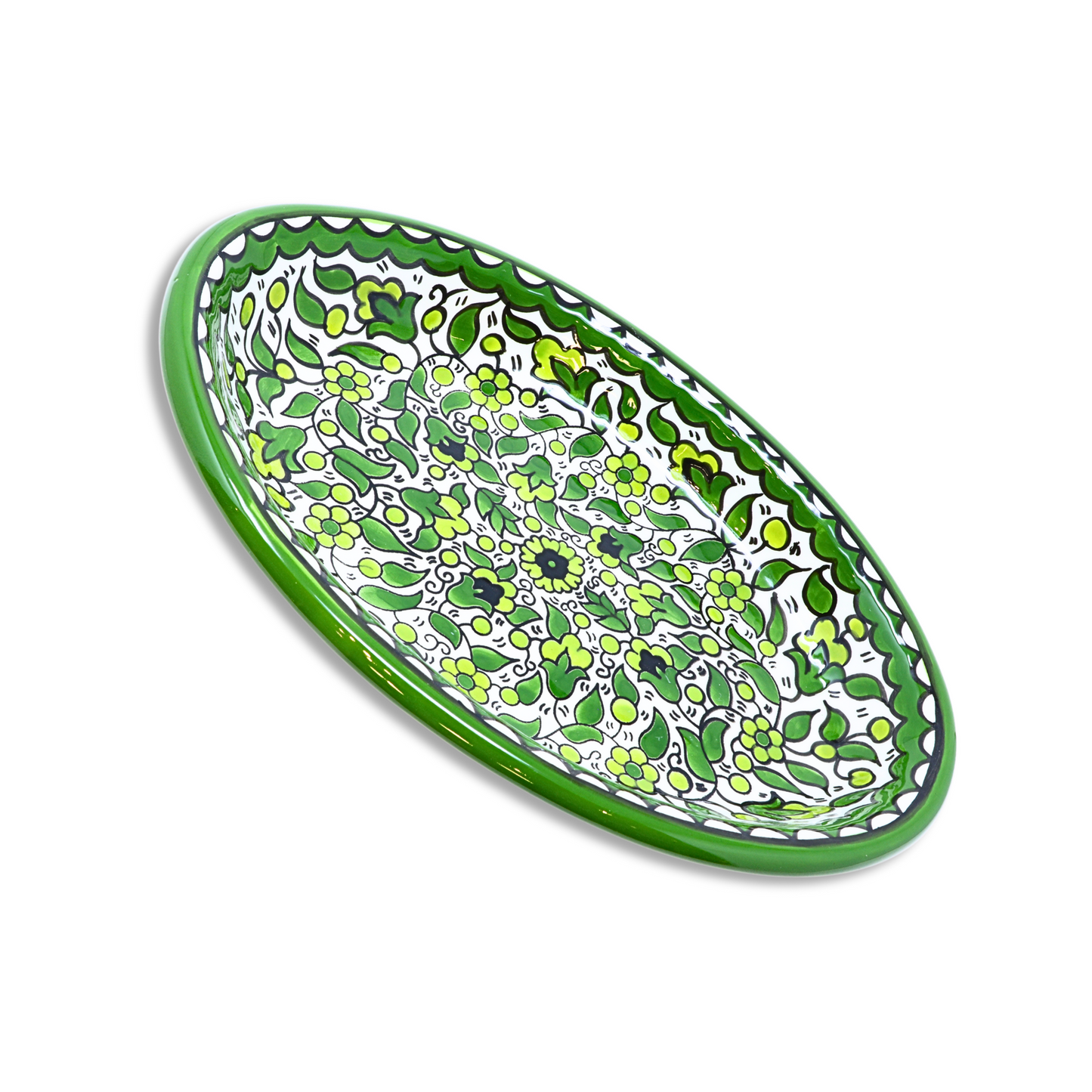 Handmade Ceramic Serving Platter, Oval, 31x22 cm