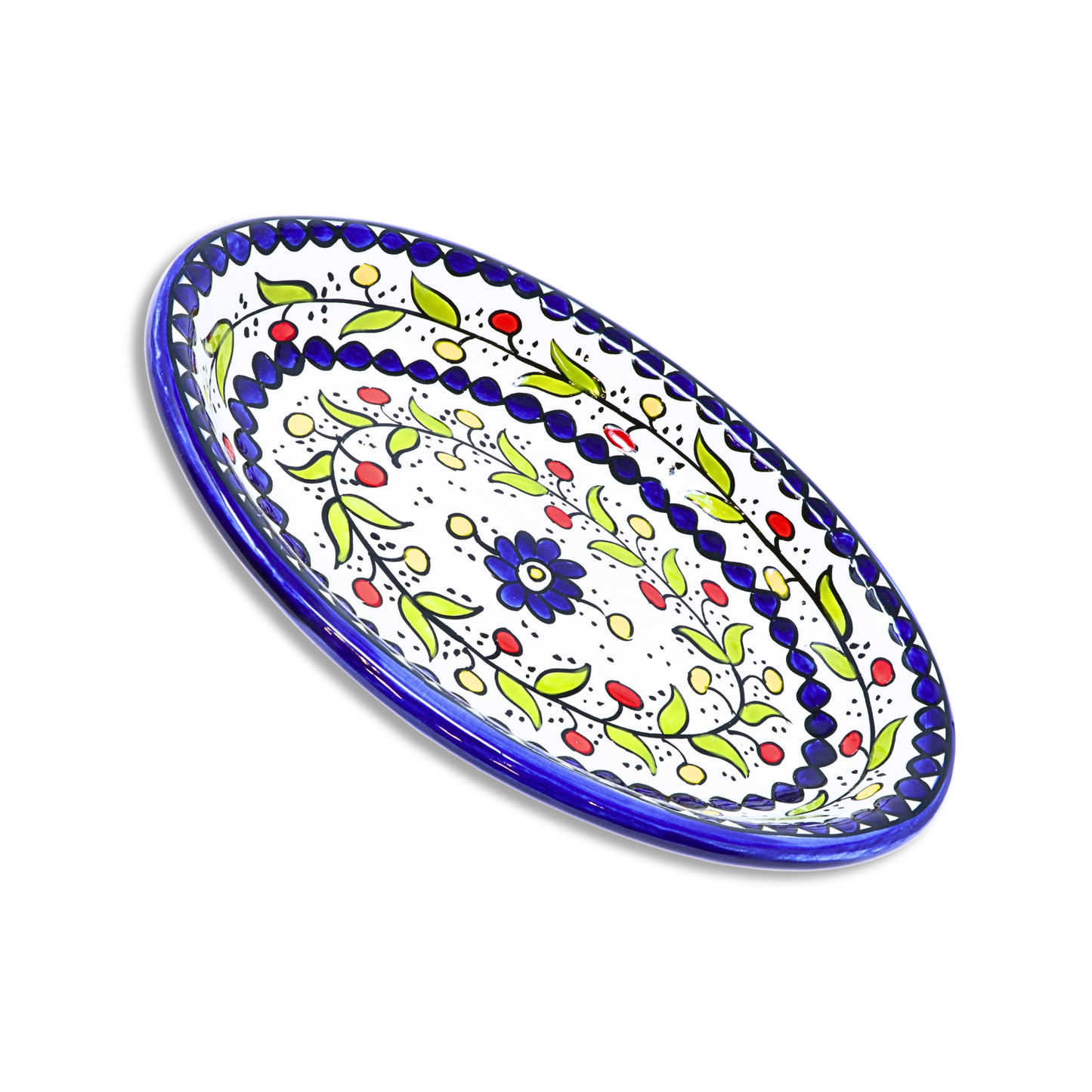 Handmade Ceramic Serving Platter, Oval, 31x22 cm