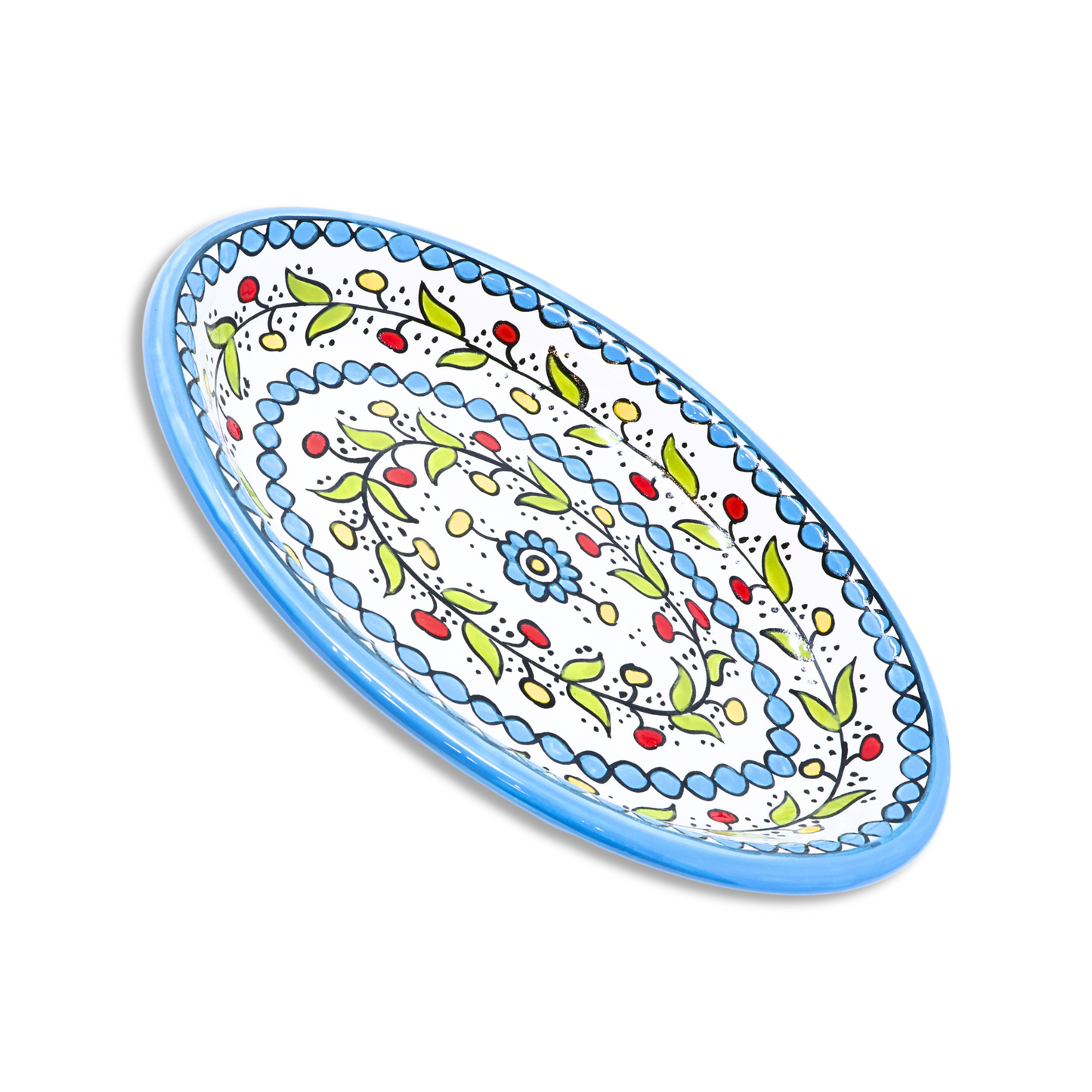 Handmade Ceramic Serving Platter, Oval, 31x22 cm