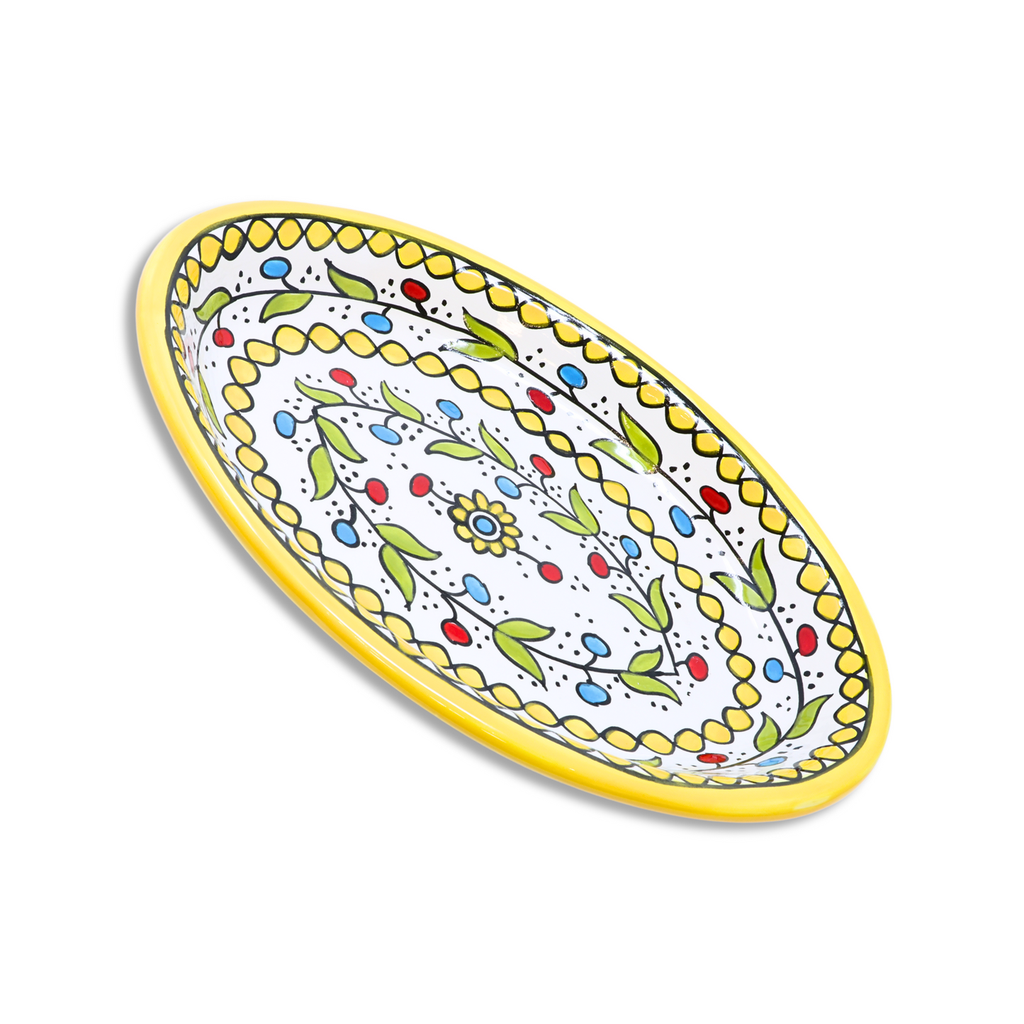 Handmade Ceramic Serving Platter, Oval, 31x22 cm