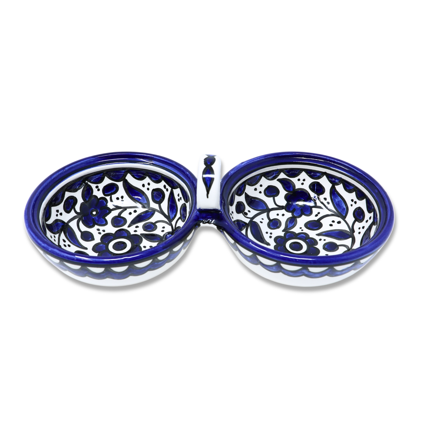 Handmade Ceramic 2-Section Bowl Set without Lid - Large (23x11xH7 cm)