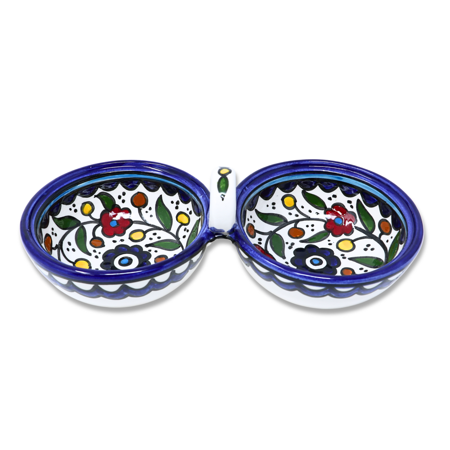 Handmade Ceramic 2-Section Bowl Set without Lid - Large (23x11xH7 cm)