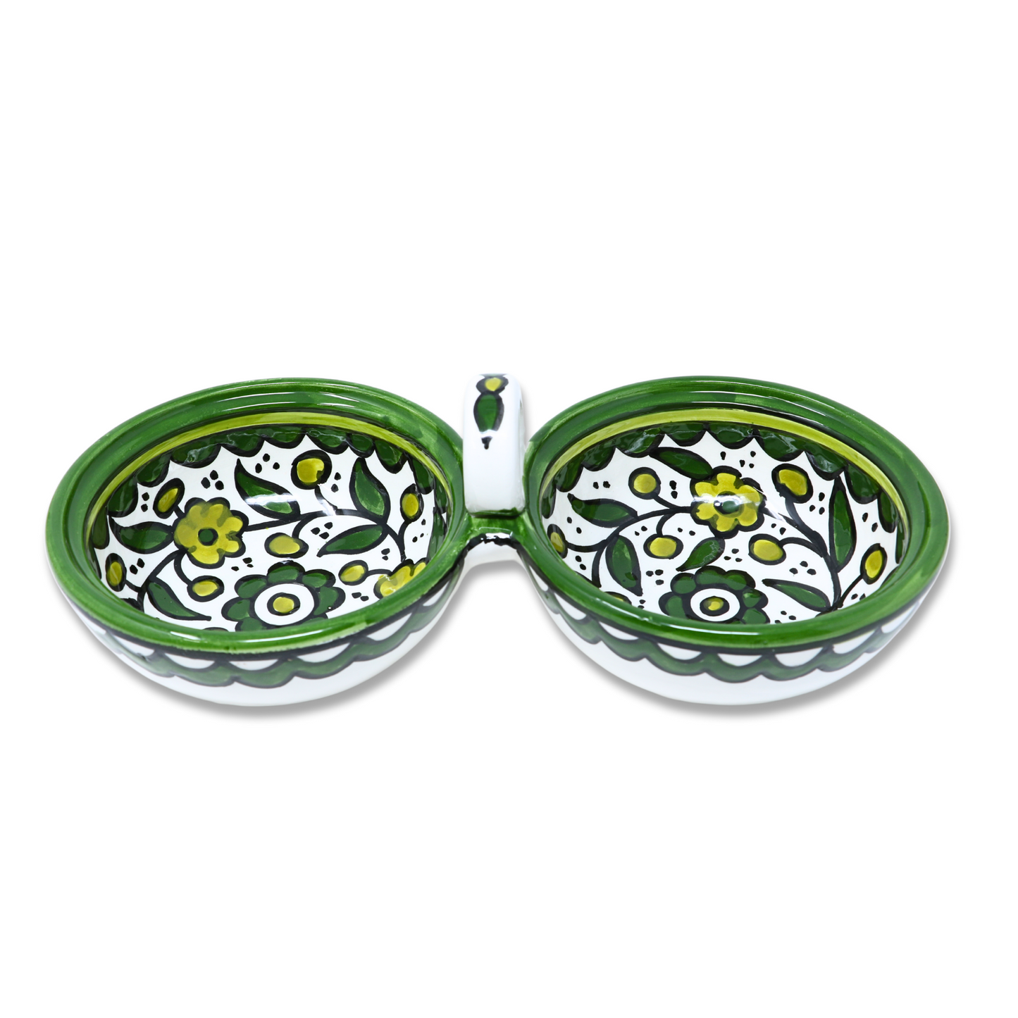 Handmade Ceramic 2-Section Bowl Set without Lid - Large (23x11xH7 cm)