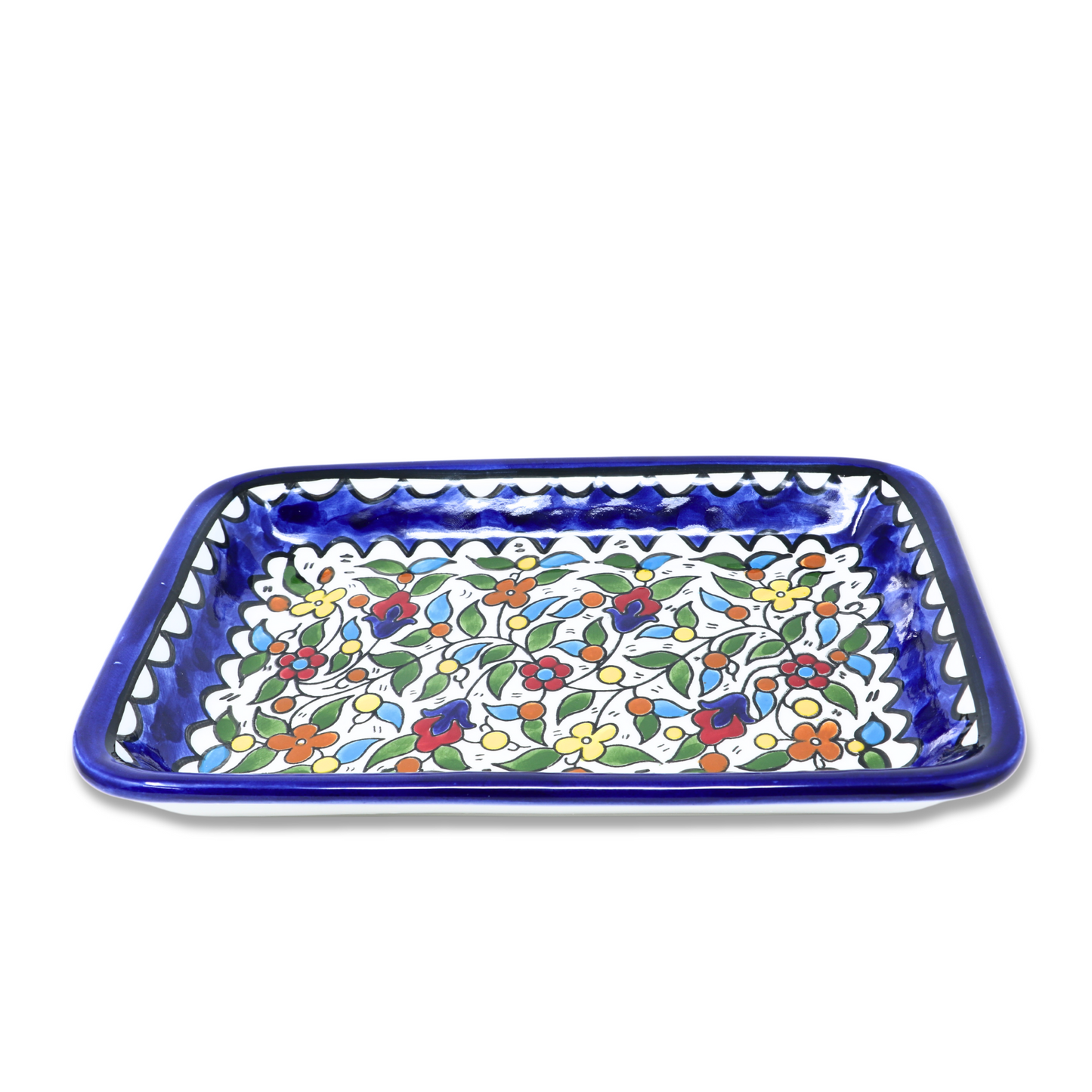 Handmade Ceramic Serving Platter, Rectangle, 21x14.5 cm