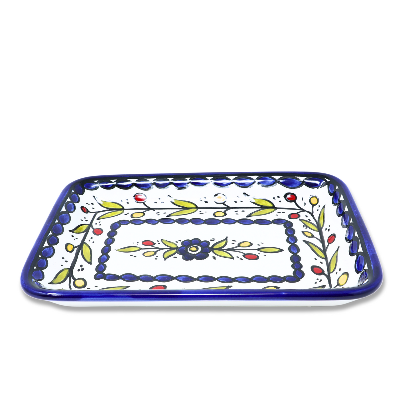 Handmade Ceramic Serving Platter, Rectangle, 21x14.5 cm