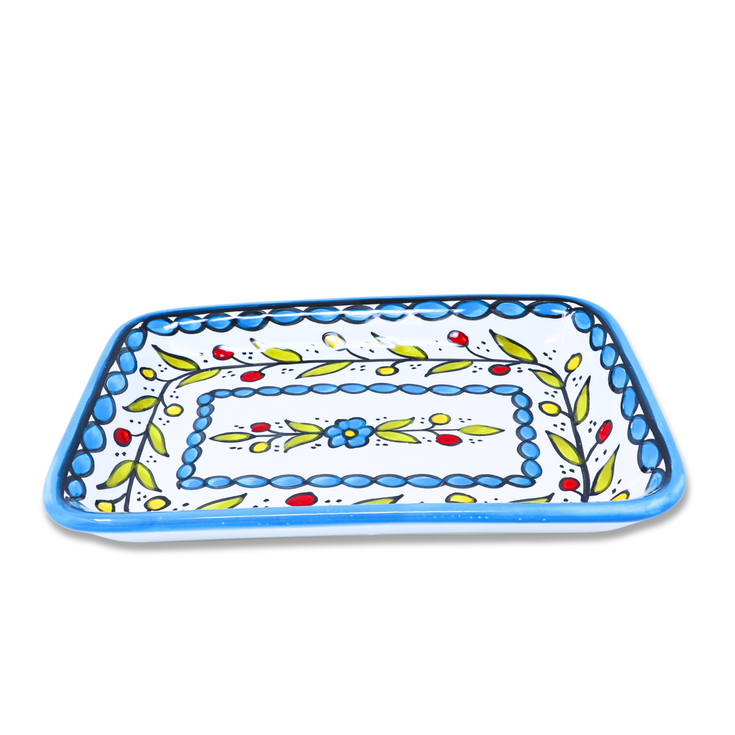 Handmade Ceramic Serving Platter, Rectangle, 21x14.5 cm