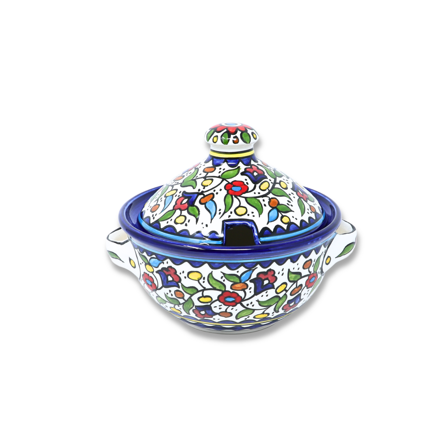 Handmade Ceramic Pot with Lid 18 cm