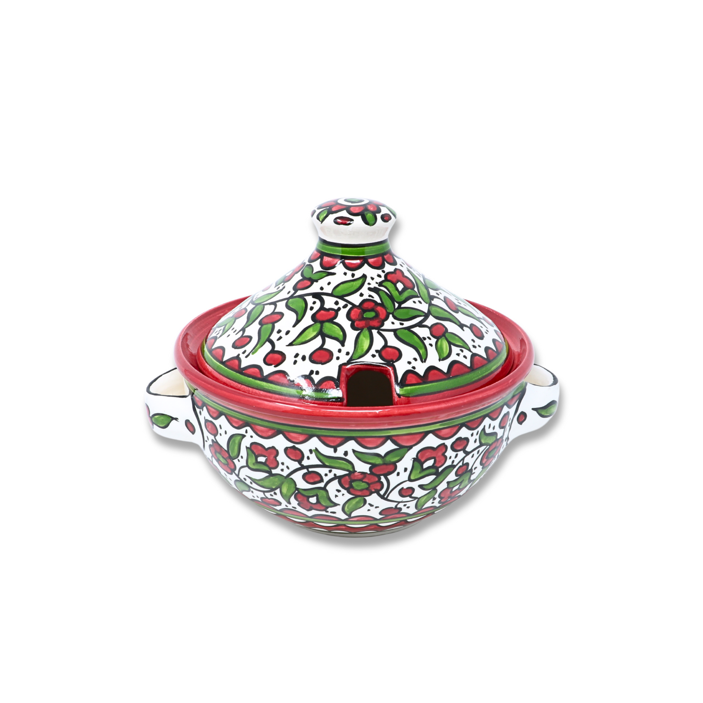 Handmade Ceramic Pot with Lid 18 cm