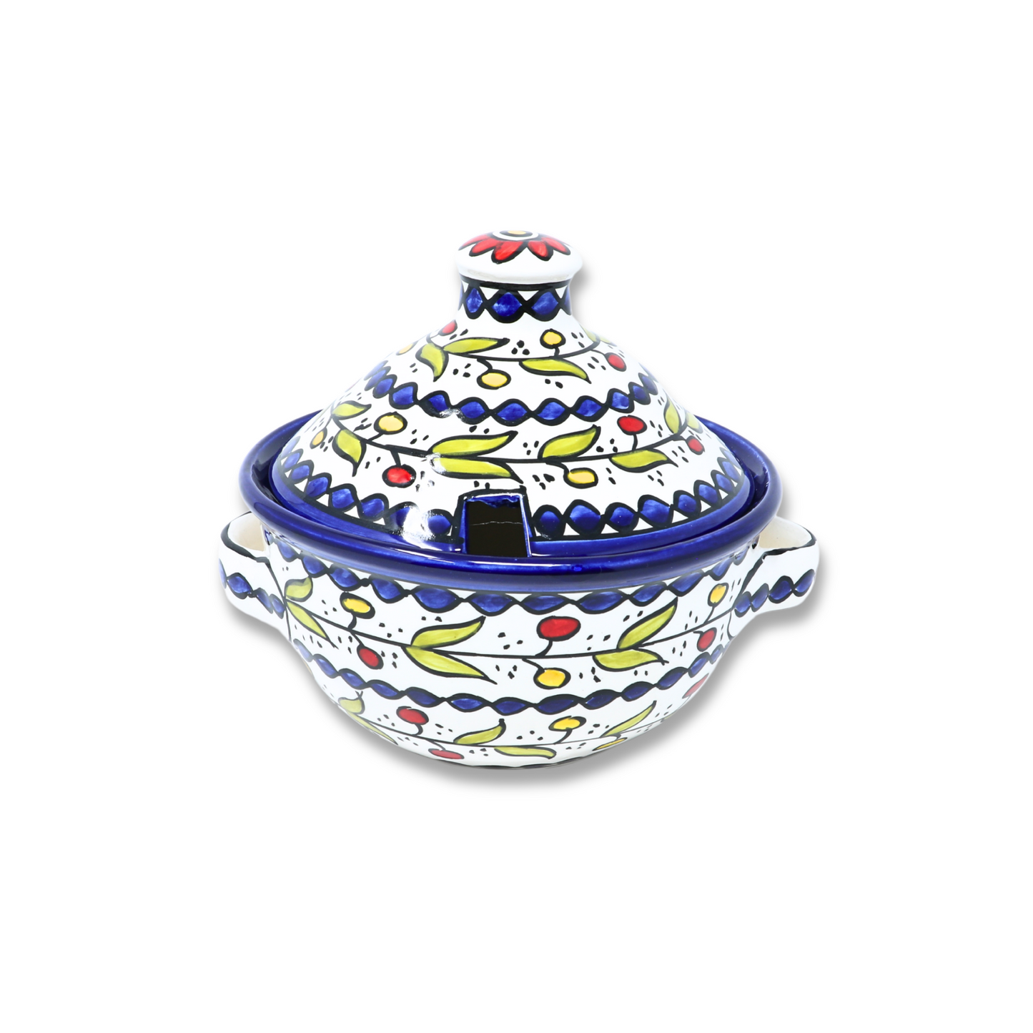 Handmade Ceramic Pot with Lid 18 cm