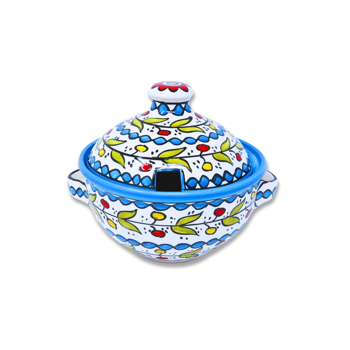 Handmade Ceramic Pot with Lid 18 cm
