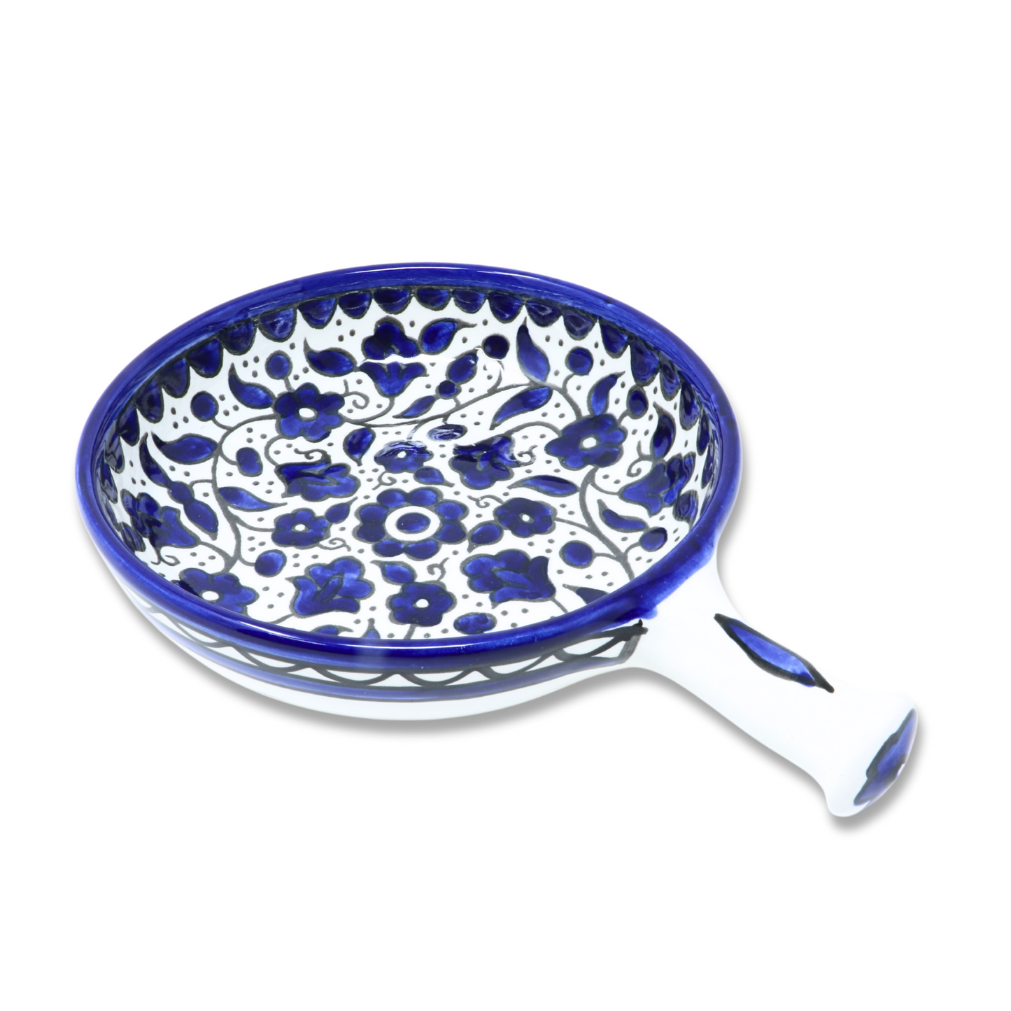 Handmade Ceramic Pan-Shaped Serving Plate 15 cm