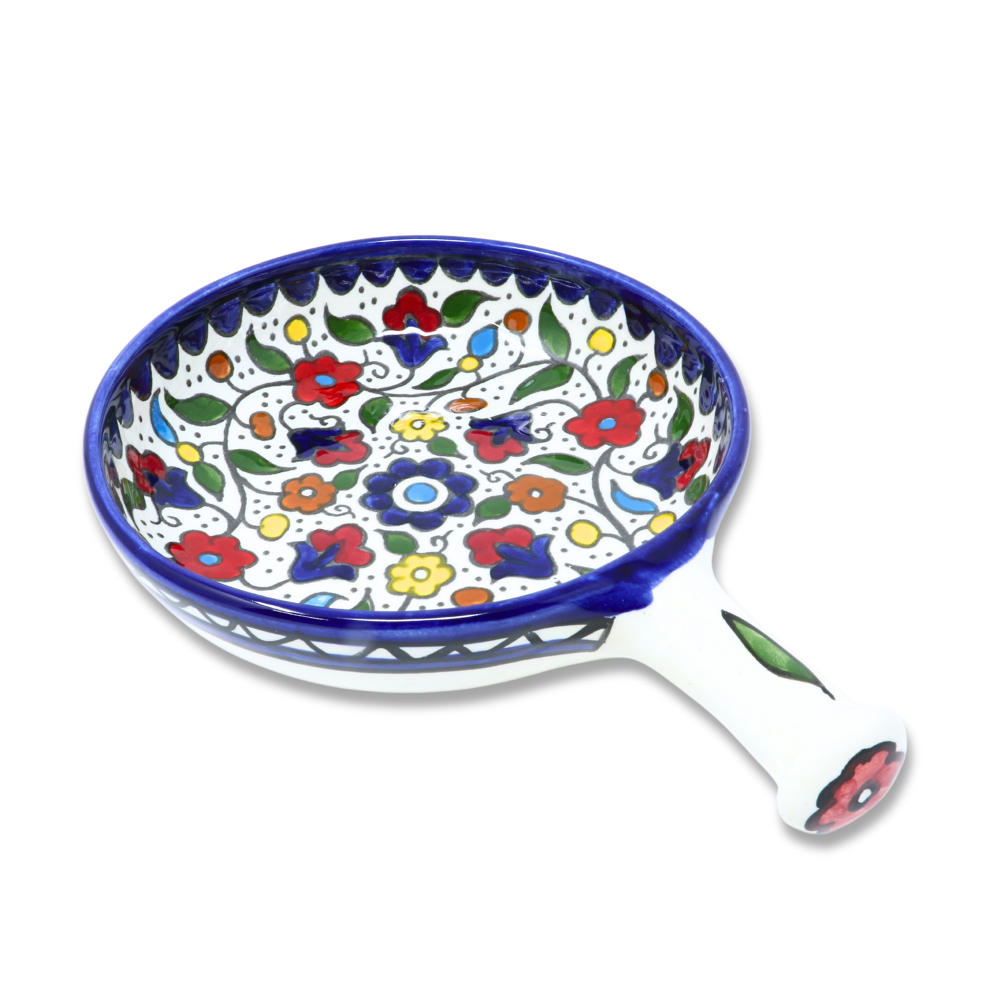 Handmade Ceramic Pan-Shaped Serving Plate 15 cm