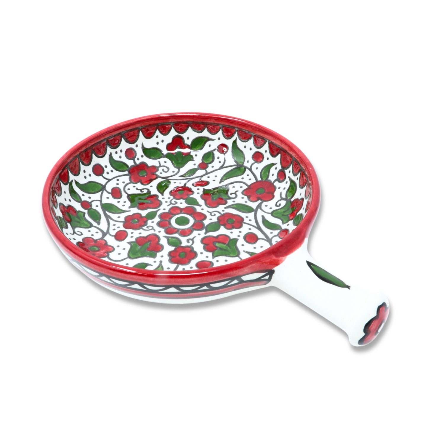 Handmade Ceramic Pan-Shaped Serving Plate 15 cm