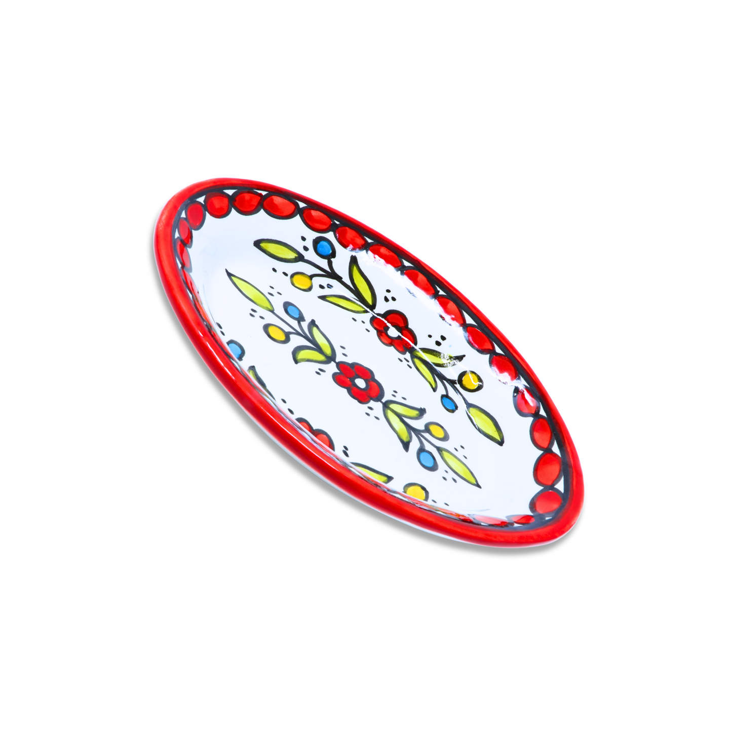 Handmade Ceramic Serving Plate, Oval, 14.5x10.5 cm