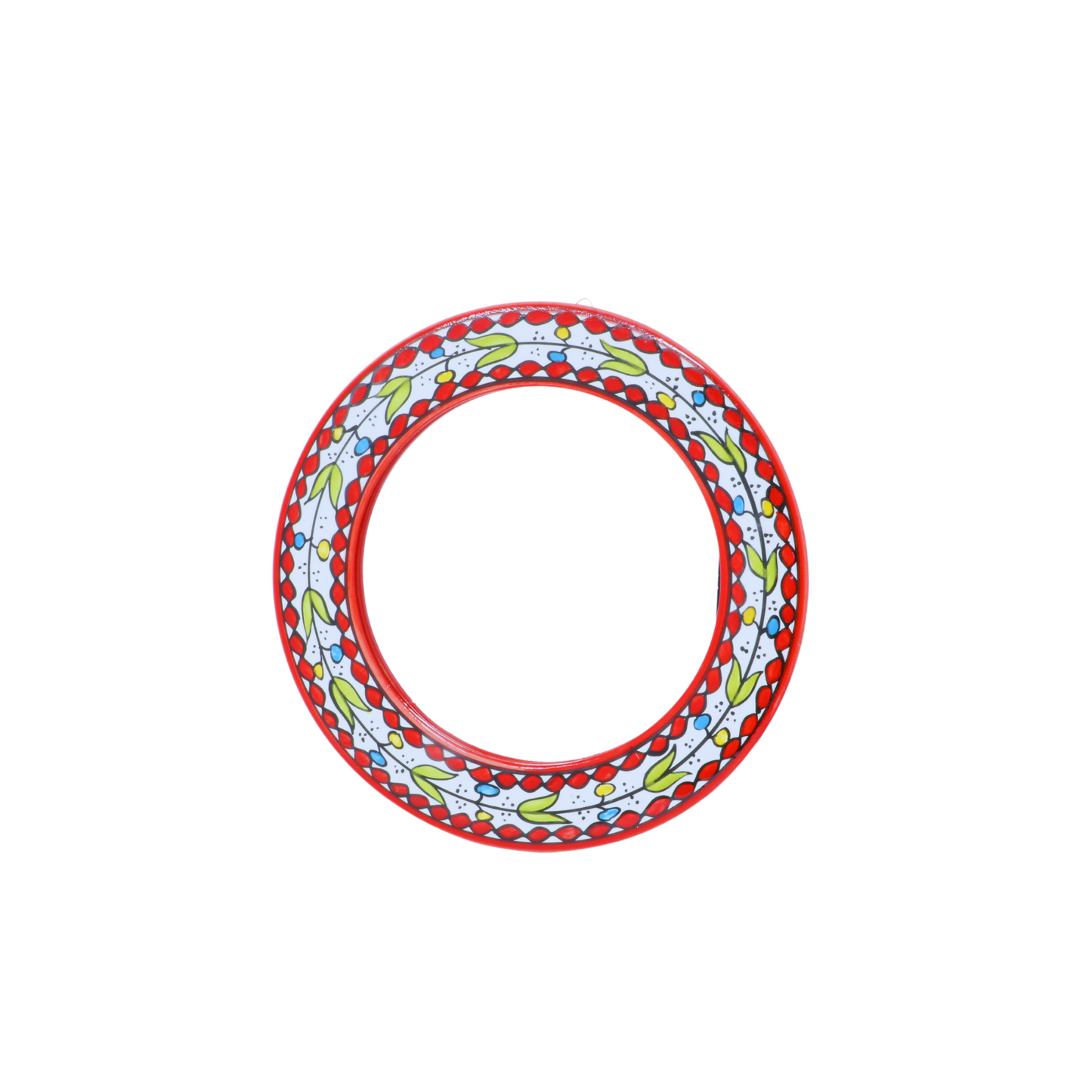 Handmade Ceramic Round Wall Mirror 27 cm, Small